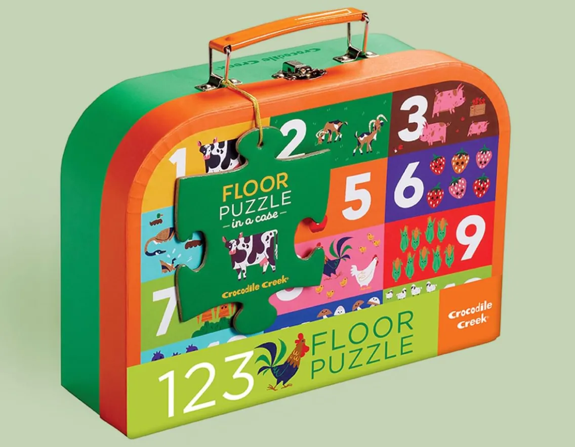 Educational|Puzzles-Crocodile Creek 123 Floor Puzzle -