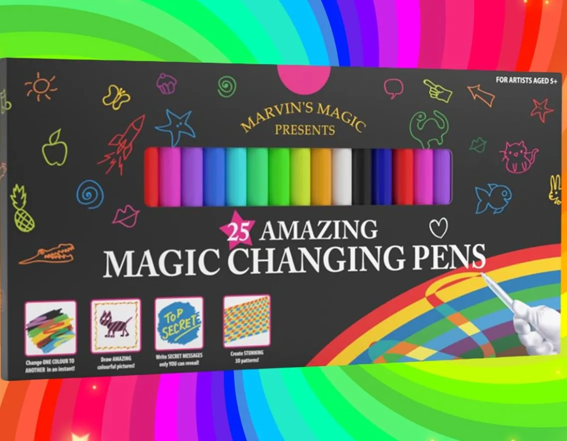 Creativity|Age 9-Marvin's Magic Amazing Magic Pens - Set of 25