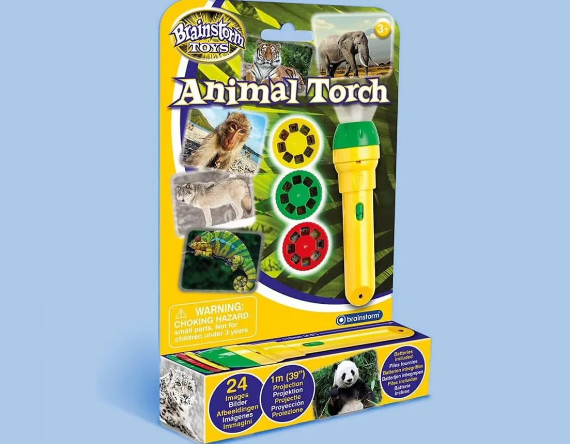 Sensory|Age 4-Brainstrom Toys Animal Torch and Projector