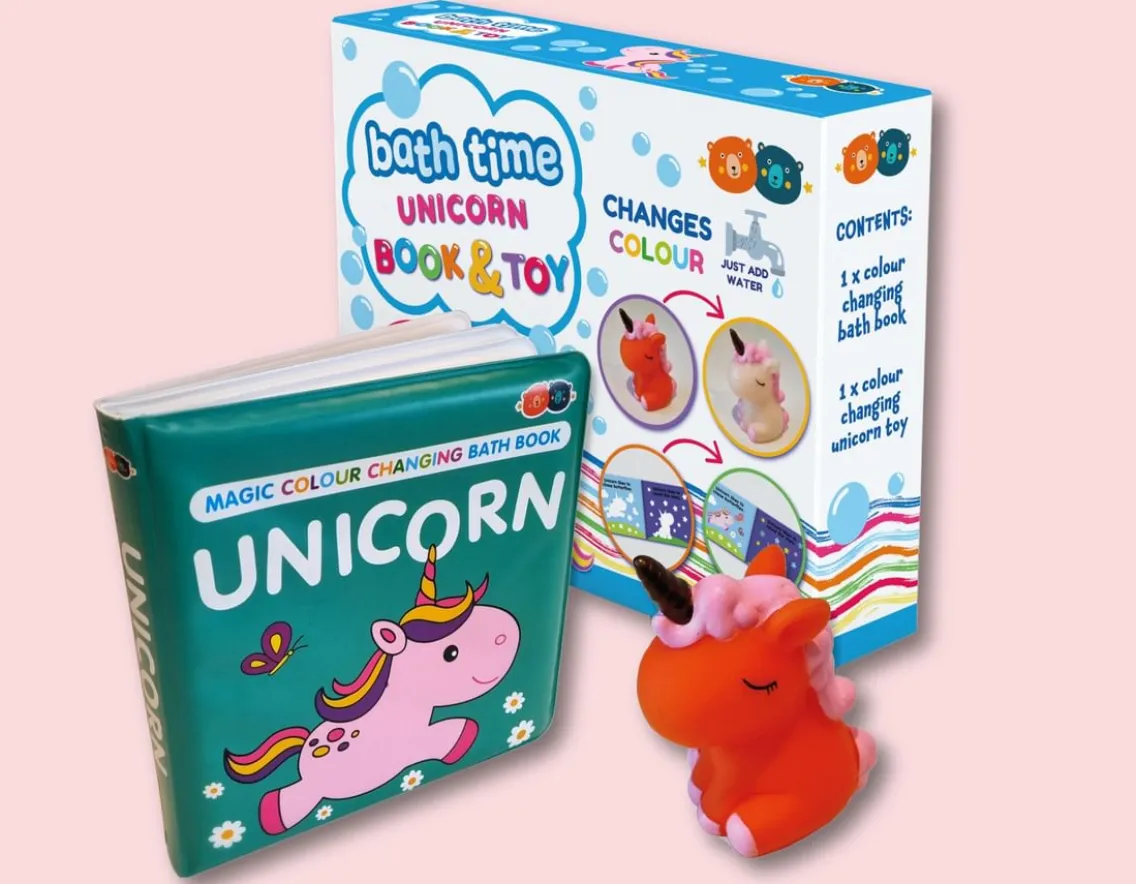 Books|Games- Bath Time Unicorn Book & Toy - Changes Colour!