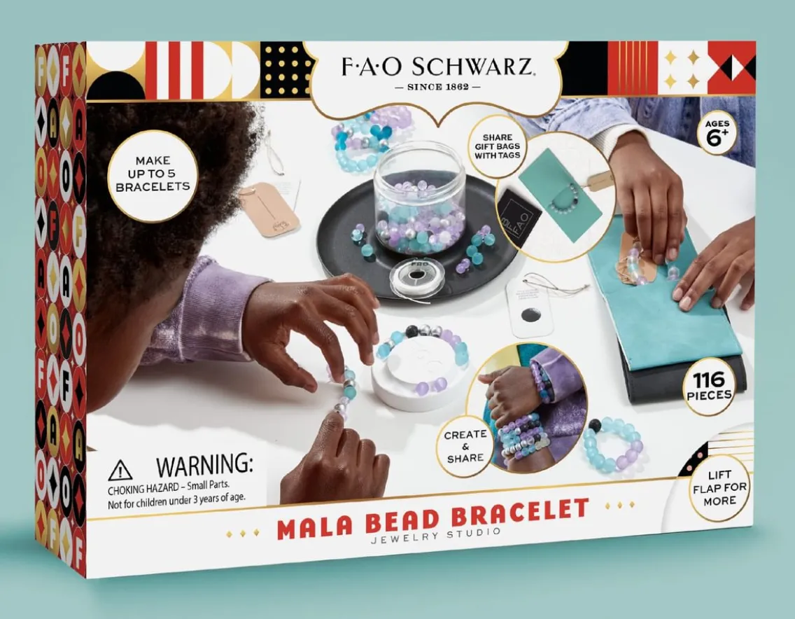 Creativity|Fashion & Style-FAO Schwarz Bead Bracelet Jewellery Studio - 116 Piece Set