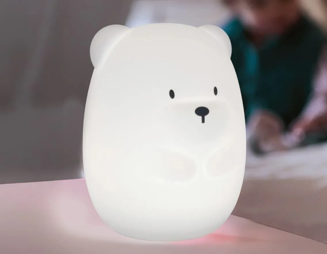 Sensory|Baby Girls-Nattou Bear Nightlight - Colour Changing