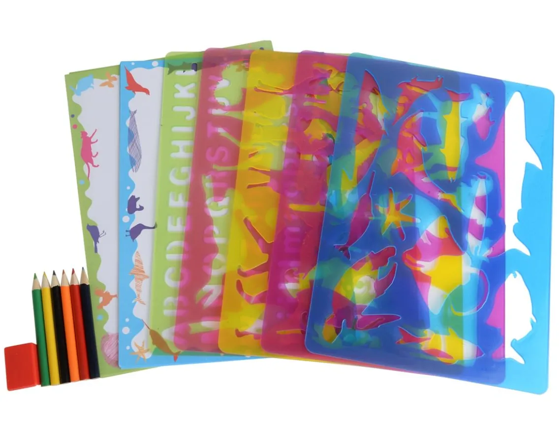 Creativity|Wicked Fun-Buddy & Barney Big Box of Animal Stencils - 150 Shapes