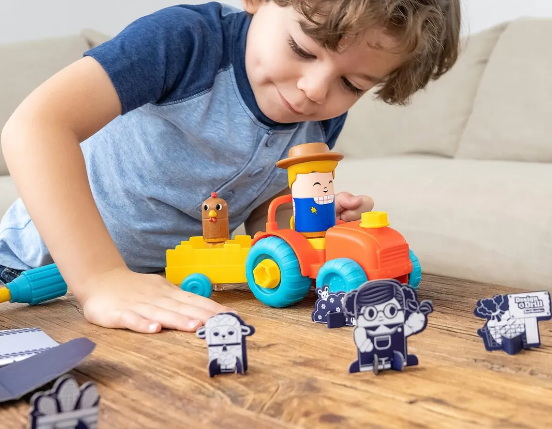 Educational|Age 4-Educational Insights Bolt Buddies Tractor - Design & Drill