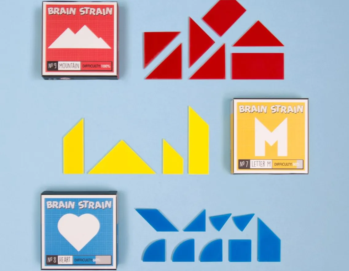 Exclusive To Wicked Uncle|Puzzles-Fizz Creations Brain Strain - Mind Boggling IQ Puzzles