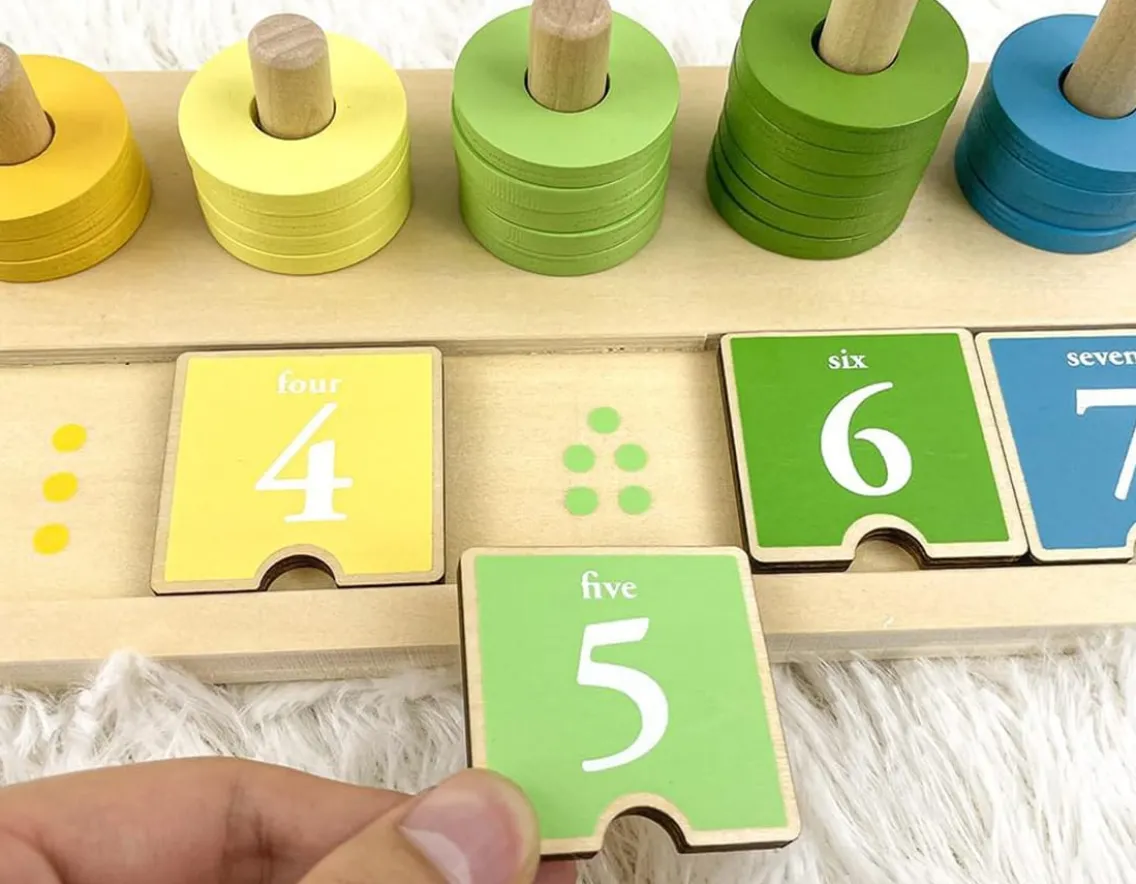 Educational|Wooden Toys-Classic World Counting Stacker - One to Ten