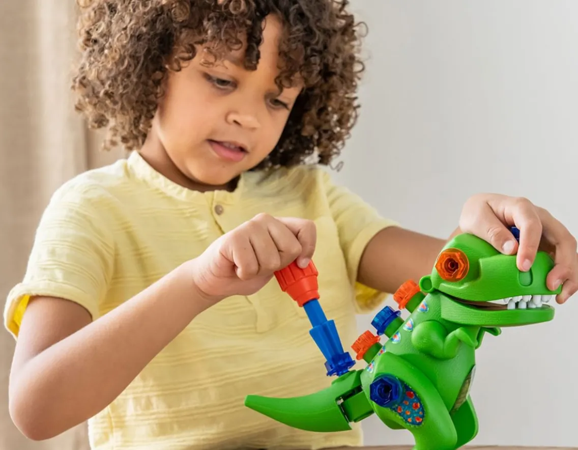 Construction|Creativity-Learning Resources Design & Drill T-Rex - 14-Piece Set