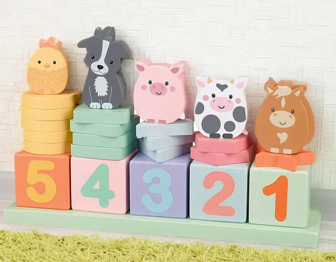 Educational|Games-Orange Tree Toys Farmyard Counting Game - 26 Pieces