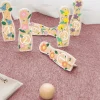 Wooden Toys|Age 2-Classic World Flower Bowling - 14 Wooden Pieces!