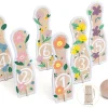 Wooden Toys|Age 2-Classic World Flower Bowling - 14 Wooden Pieces!