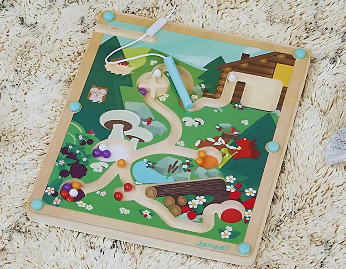 Educational|Age 2-Janod Forest Magnetic Maze - FSC Wood