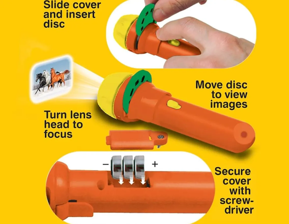 Wicked Fun|Age 4-Brainstorm Toys Horse Torch and Projector