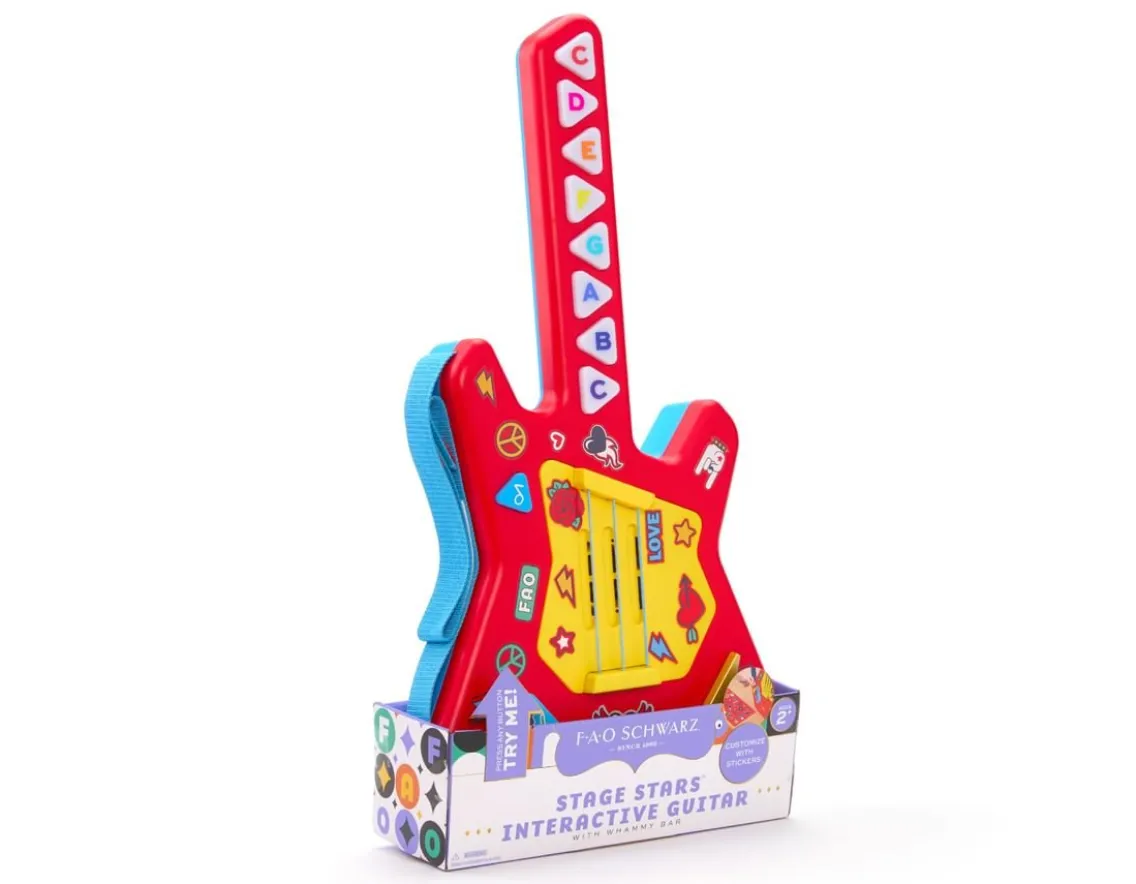 Educational|Sensory-FAO Schwarz Interactive Guitar - For Little Rock Stars