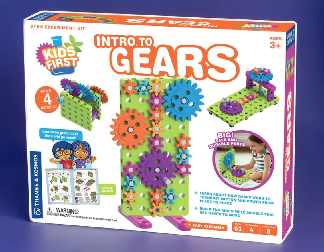 Construction|Educational-Thames & Kosmos Intro to Gears - Kids First Easy-Build