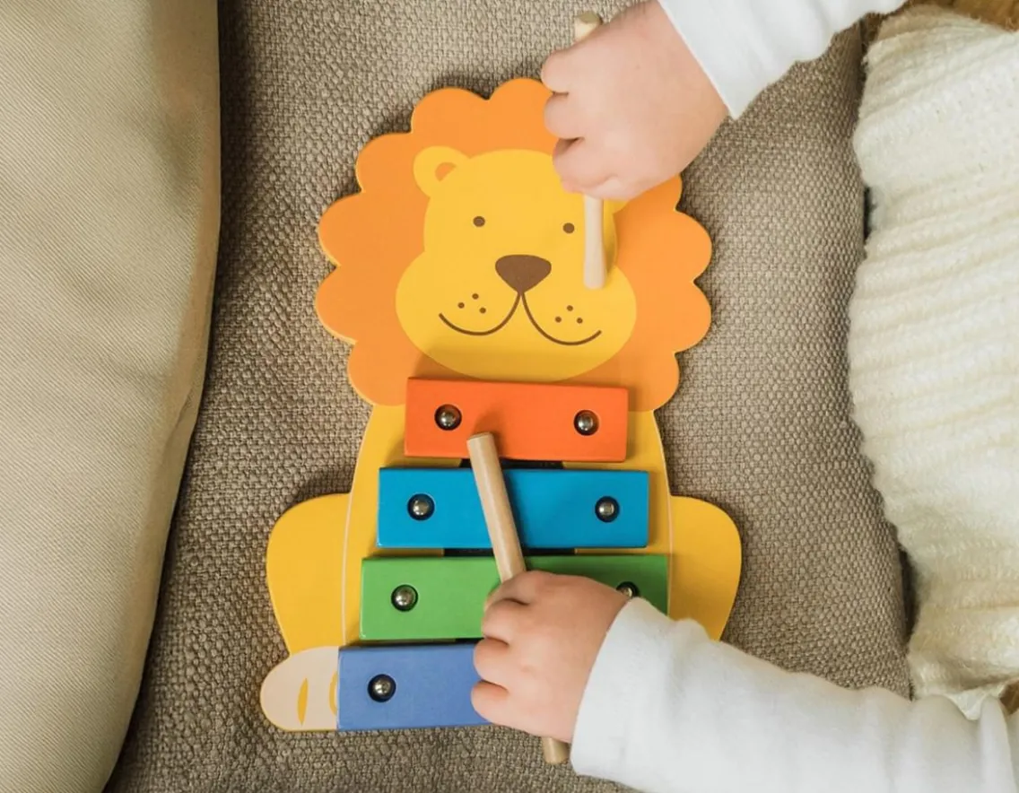 Sensory|Wooden Toys-Orange Tree Toys Lion Xylophone - Play a Happy Tune