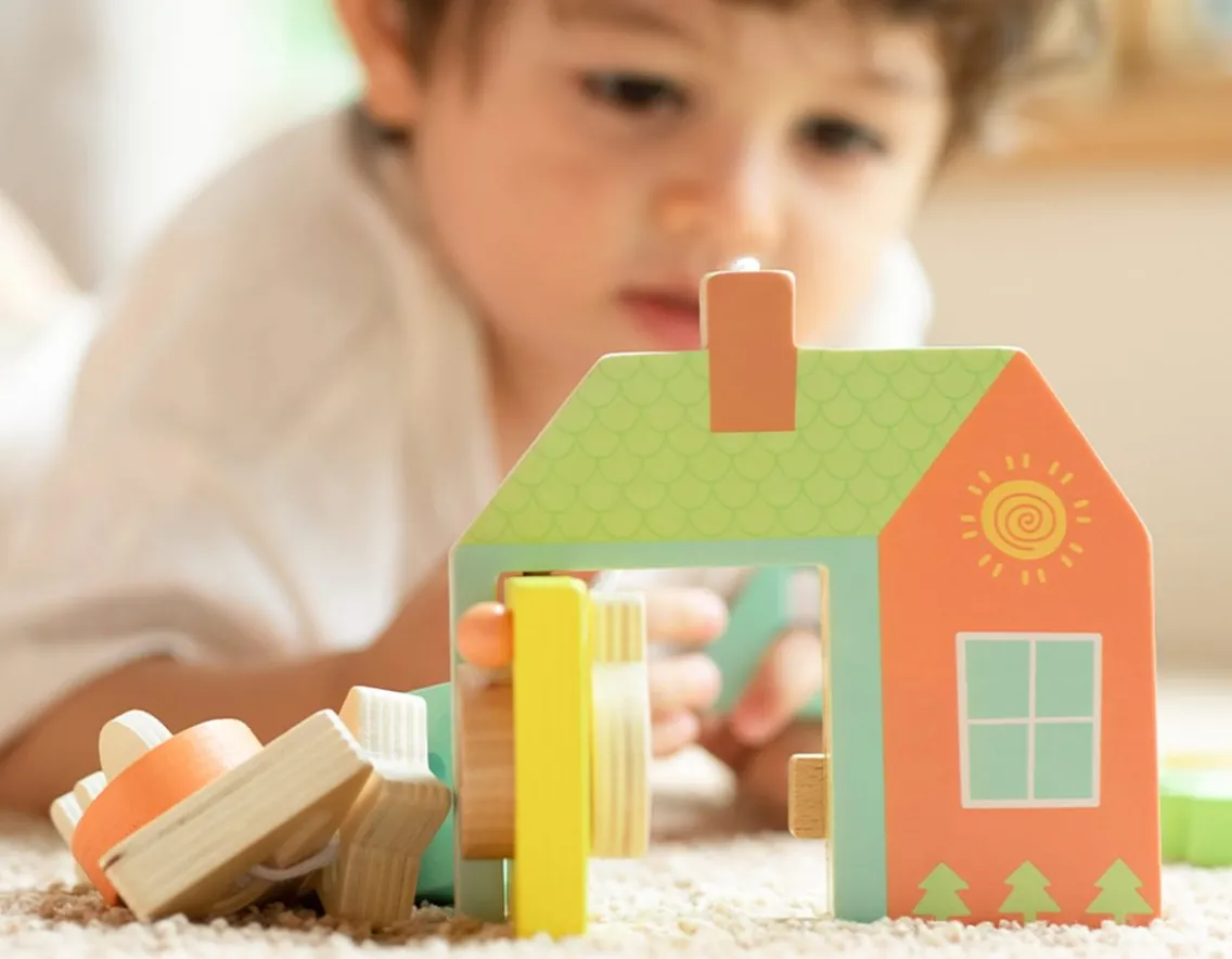 Educational|Wooden Toys-Classic World Locking Door - Wooden Matching Game