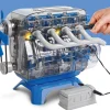 Construction|Engineer-Discovery #Mindblown Model Engine Kit - Moving Motor Parts & LED Lights