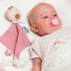 Sensory|Baby Girls-Nattou Penguin Doudou - Pink Soother
