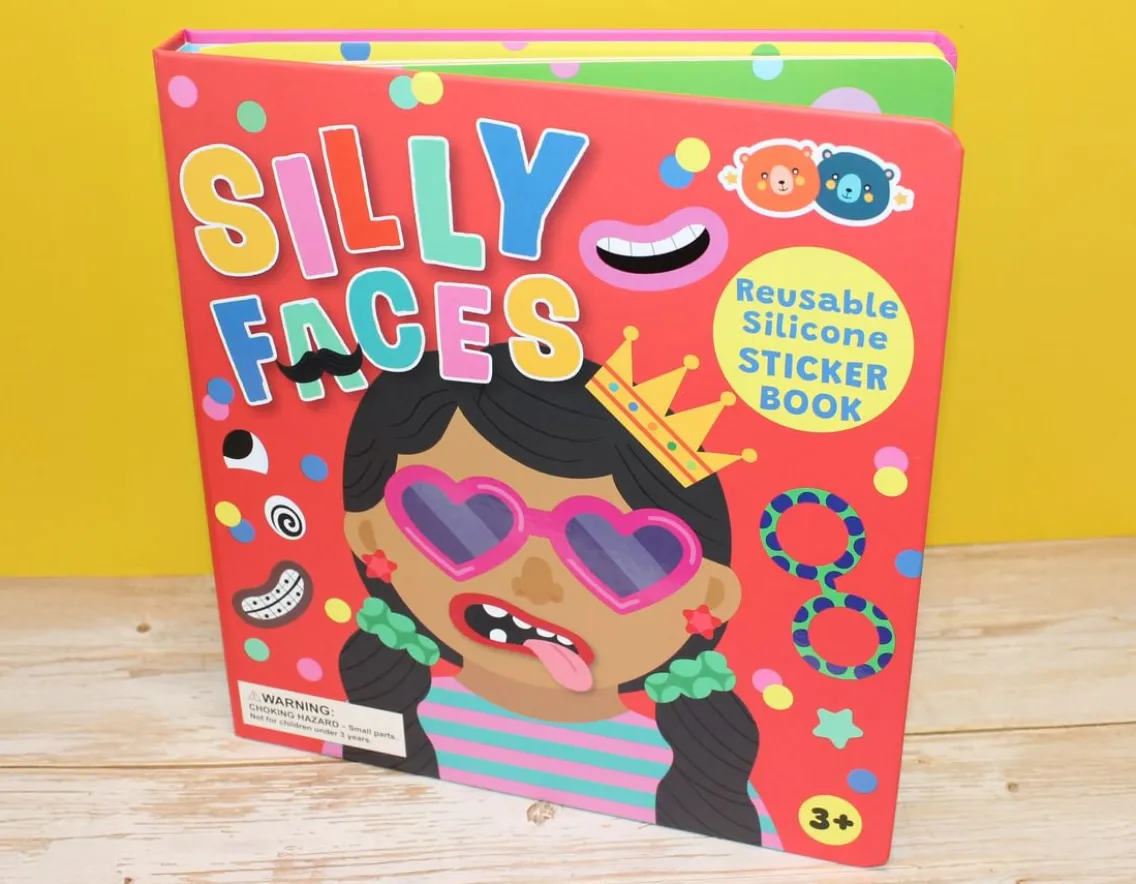Books|Age 4-Buddy & Barney Silly Faces - Silicone Sticker Book