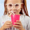 Wicked Fun|Age 7-Funtime Gifts Silly Straw Drinking Glasses - Make you Smile!