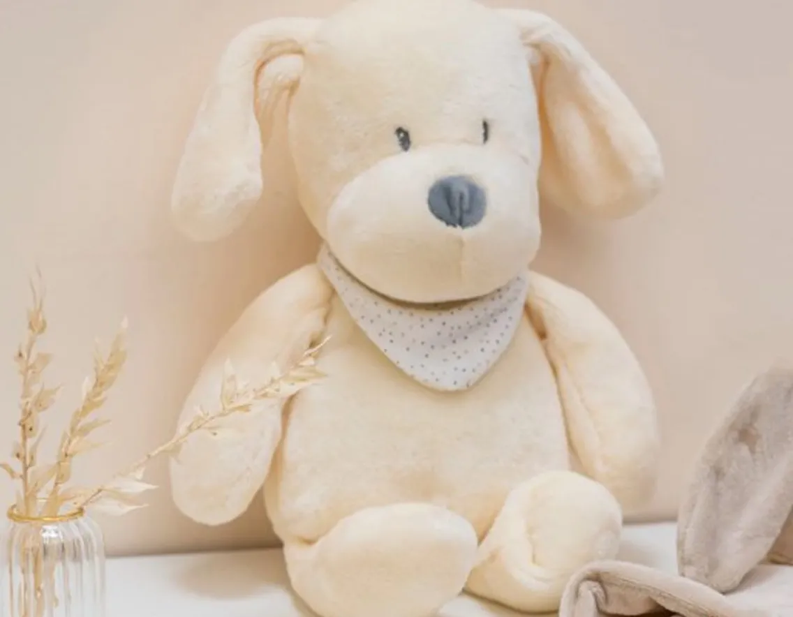Sensory|Baby Girls-Nattou Sleepy Puppy - Cuddly Nightlight with Sounds