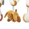 Sensory|Baby Girls-Nattou Spiral Rattle - Caramel Puppy