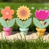 Wicked Fun|Wooden Toys-Orange Tree Toys Stacking Flower Pots - FSC Wood