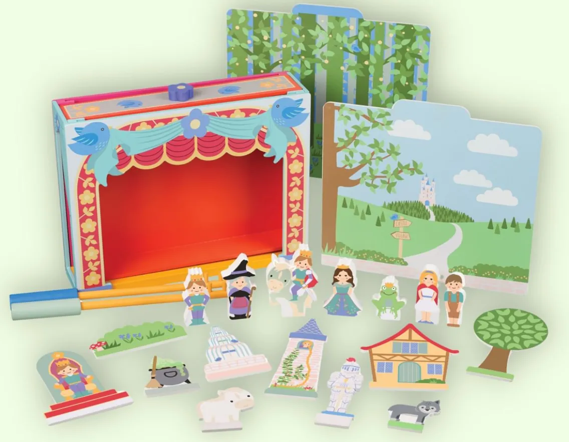 Creativity|Age 4-Orange Tree Toys The Little Bluebird Theatre - 24 Pieces