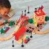 Adventurer|Wooden Toys-FAO Schwarz Train Town - 51 Piece Wooden Building Set