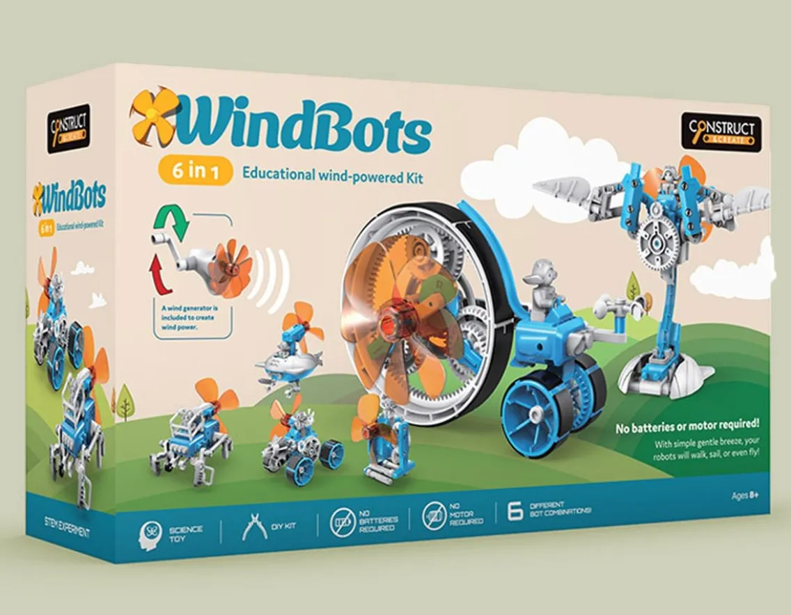 Construction|Educational-The Source WindBots - 6 in 1 Robot Build Kit