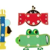 Educational|Puzzles-Tooky Toy Wooden Skills Board - Buckle, Button, Lace