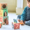 Educational|Wooden Toys-Orange Tree Toys Woodland Animal Stacking Cubes