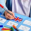 Creativity|Educational-Eat Sleep Doodle World Flags Tablecloth - Doodle Your Own!
