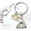 Fashion & Style|Age 14-Troika Yoga Keyring - Chrome Plated Metal